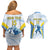 Argentina Rugby Custom Couples Matching Off Shoulder Short Dress and Hawaiian Shirt Pumas Mascot - Sporty Style