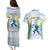 Argentina Rugby Custom Couples Matching Puletasi and Hawaiian Shirt Pumas Mascot - Sporty Style