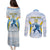 Argentina Rugby Custom Couples Matching Puletasi and Long Sleeve Button Shirt Pumas Mascot - Sporty Style
