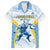 Argentina Rugby Custom Family Matching Off The Shoulder Long Sleeve Dress and Hawaiian Shirt Pumas Mascot - Sporty Style