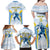 Argentina Rugby Custom Family Matching Off Shoulder Maxi Dress and Hawaiian Shirt Pumas Mascot - Sporty Style