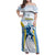 Argentina Rugby Custom Family Matching Off Shoulder Maxi Dress and Hawaiian Shirt Pumas Mascot - Sporty Style