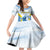 Argentina Rugby Custom Family Matching Off Shoulder Short Dress and Hawaiian Shirt Pumas Mascot - Sporty Style