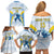 Argentina Rugby Custom Family Matching Off Shoulder Short Dress and Hawaiian Shirt Pumas Mascot - Sporty Style
