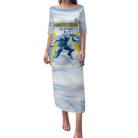 Argentina Rugby Custom Family Matching Puletasi and Hawaiian Shirt Pumas Mascot - Sporty Style