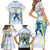 Argentina Rugby Custom Family Matching Short Sleeve Bodycon Dress and Hawaiian Shirt Pumas Mascot - Sporty Style
