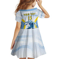 Argentina Rugby Custom Family Matching Summer Maxi Dress and Hawaiian Shirt Pumas Mascot - Sporty Style