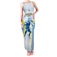 Argentina Rugby Custom Family Matching Tank Maxi Dress and Hawaiian Shirt Pumas Mascot - Sporty Style