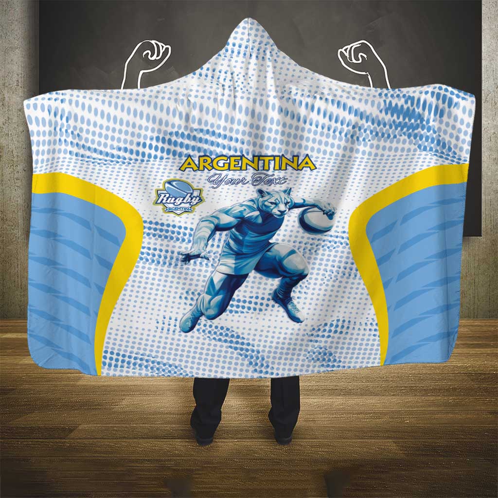 Argentina Rugby Custom Hooded Blanket Pumas Mascot - Sporty Style
