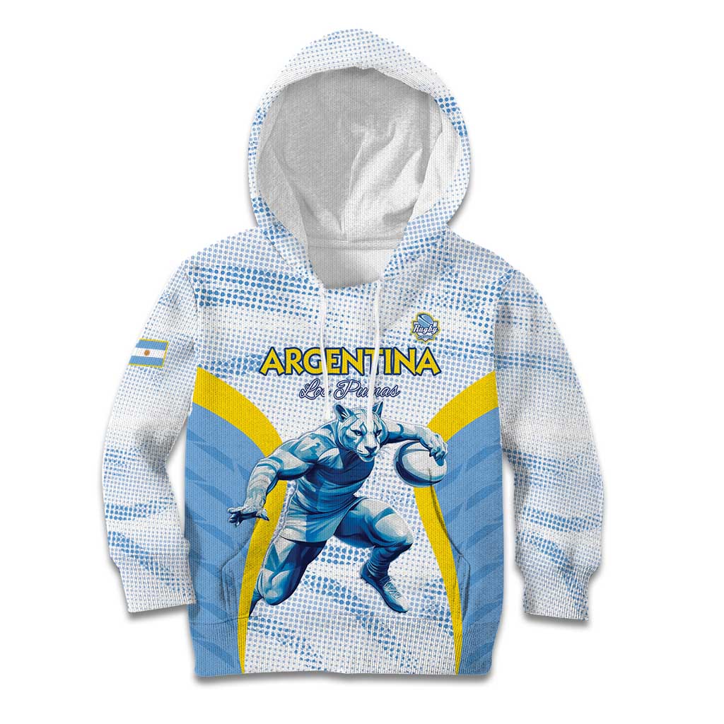 Argentina Rugby Custom Kid Hoodie Pumas Mascot - Sporty Style