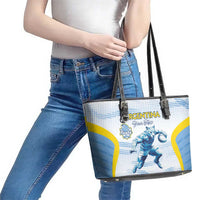 Argentina Rugby Custom Leather Tote Bag Pumas Mascot - Sporty Style