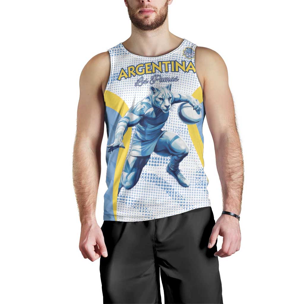 Argentina Rugby Custom Men Tank Top Pumas Mascot - Sporty Style