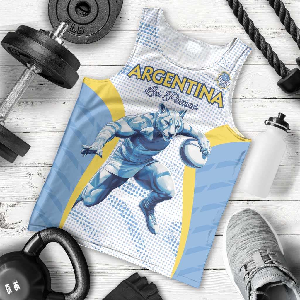 Argentina Rugby Custom Men Tank Top Pumas Mascot - Sporty Style