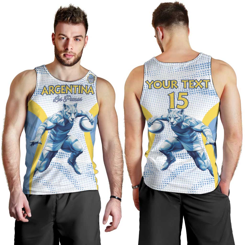 Argentina Rugby Custom Men Tank Top Pumas Mascot - Sporty Style