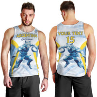 Argentina Rugby Custom Men Tank Top Pumas Mascot - Sporty Style