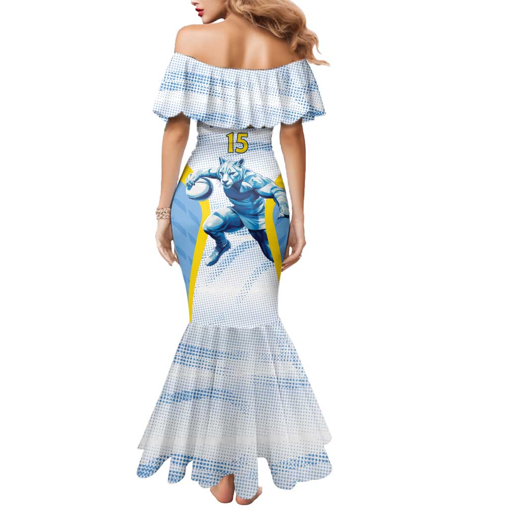 Argentina Rugby Custom Mermaid Dress Pumas Mascot - Sporty Style