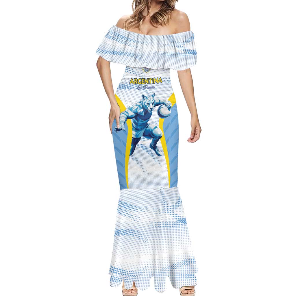 Argentina Rugby Custom Mermaid Dress Pumas Mascot - Sporty Style
