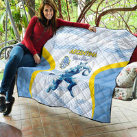 Argentina Rugby Custom Quilt Pumas Mascot - Sporty Style