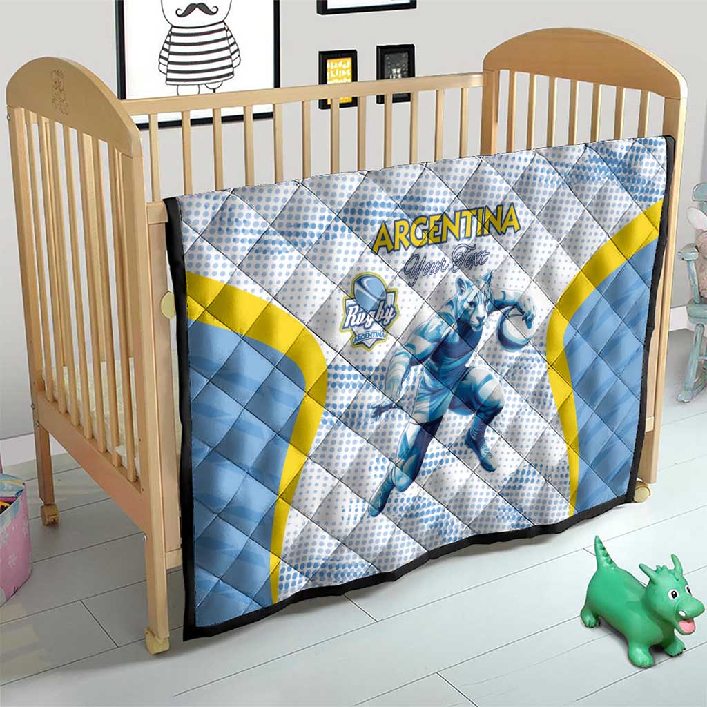 Argentina Rugby Custom Quilt Pumas Mascot - Sporty Style