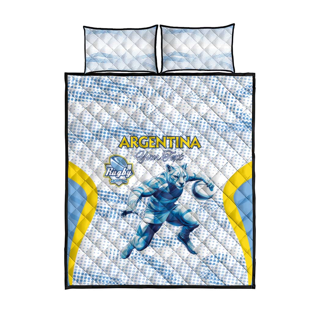 Argentina Rugby Custom Quilt Bed Set Pumas Mascot - Sporty Style