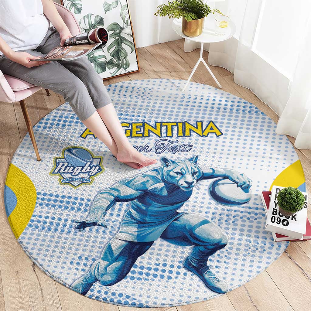 Argentina Rugby Custom Round Carpet Pumas Mascot - Sporty Style