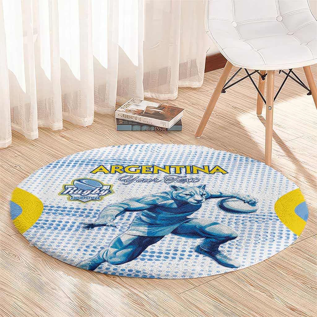 Argentina Rugby Custom Round Carpet Pumas Mascot - Sporty Style