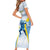 Argentina Rugby Custom Short Sleeve Bodycon Dress Pumas Mascot - Sporty Style