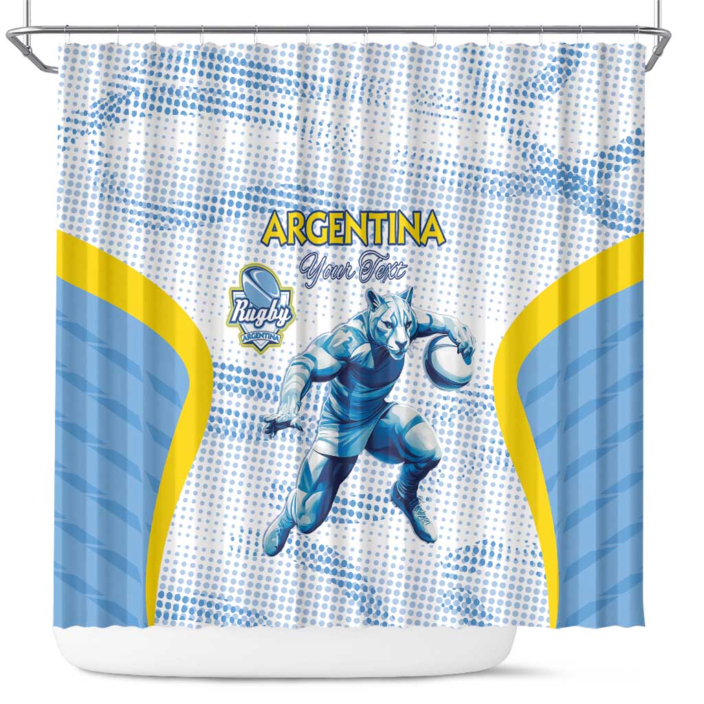 Argentina Rugby Custom Shower Curtain Pumas Mascot - Sporty Style