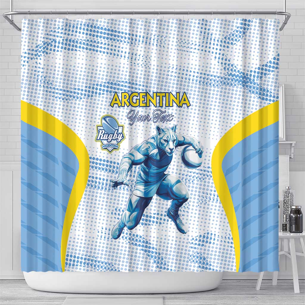 Argentina Rugby Custom Shower Curtain Pumas Mascot - Sporty Style