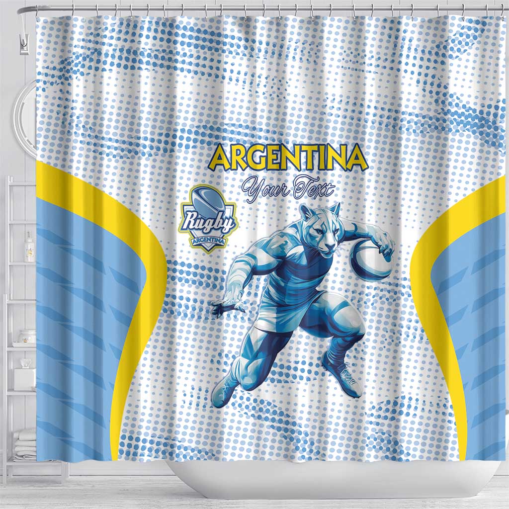 Argentina Rugby Custom Shower Curtain Pumas Mascot - Sporty Style