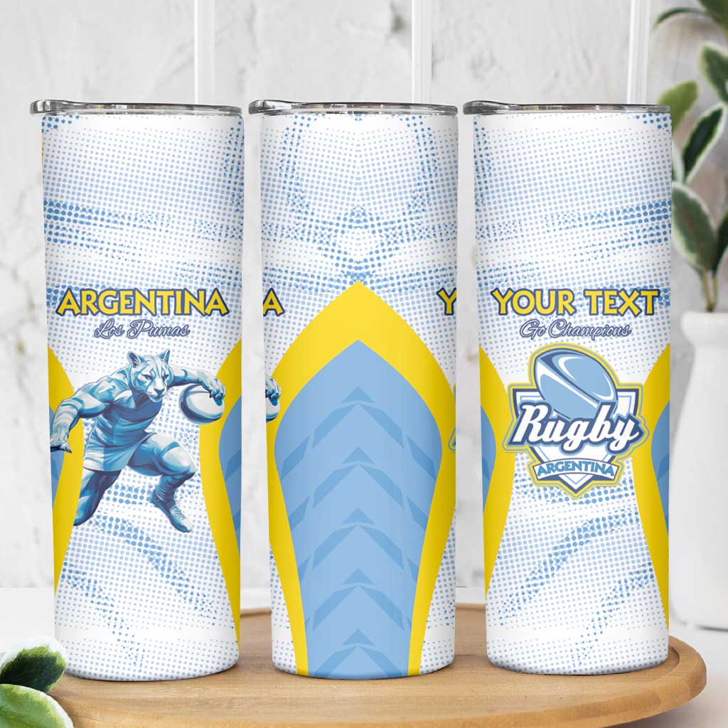Argentina Rugby Custom Skinny Tumbler Pumas Mascot - Sporty Style