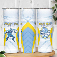 Argentina Rugby Custom Skinny Tumbler Pumas Mascot - Sporty Style