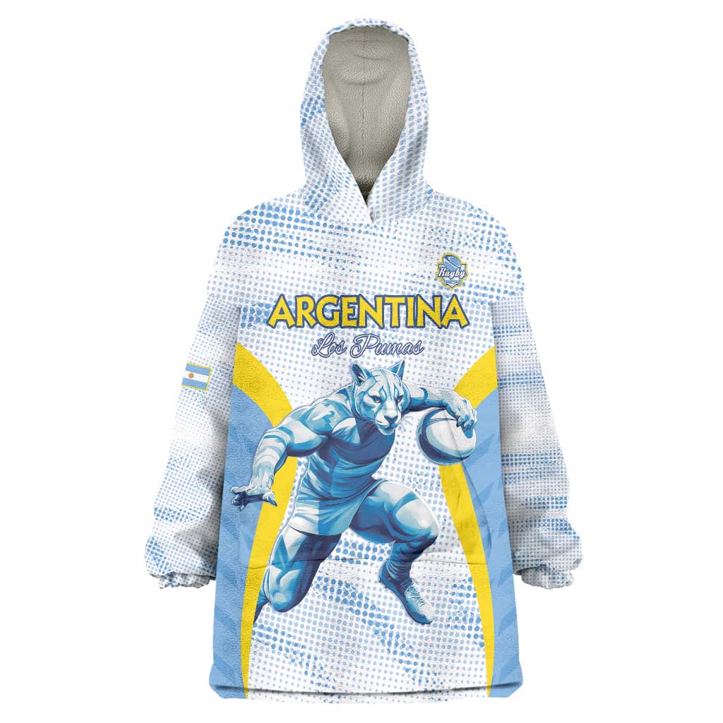 Argentina Rugby Custom Wearable Blanket Hoodie Pumas Mascot - Sporty Style