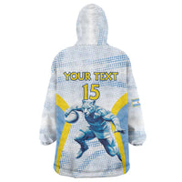 Argentina Rugby Custom Wearable Blanket Hoodie Pumas Mascot - Sporty Style