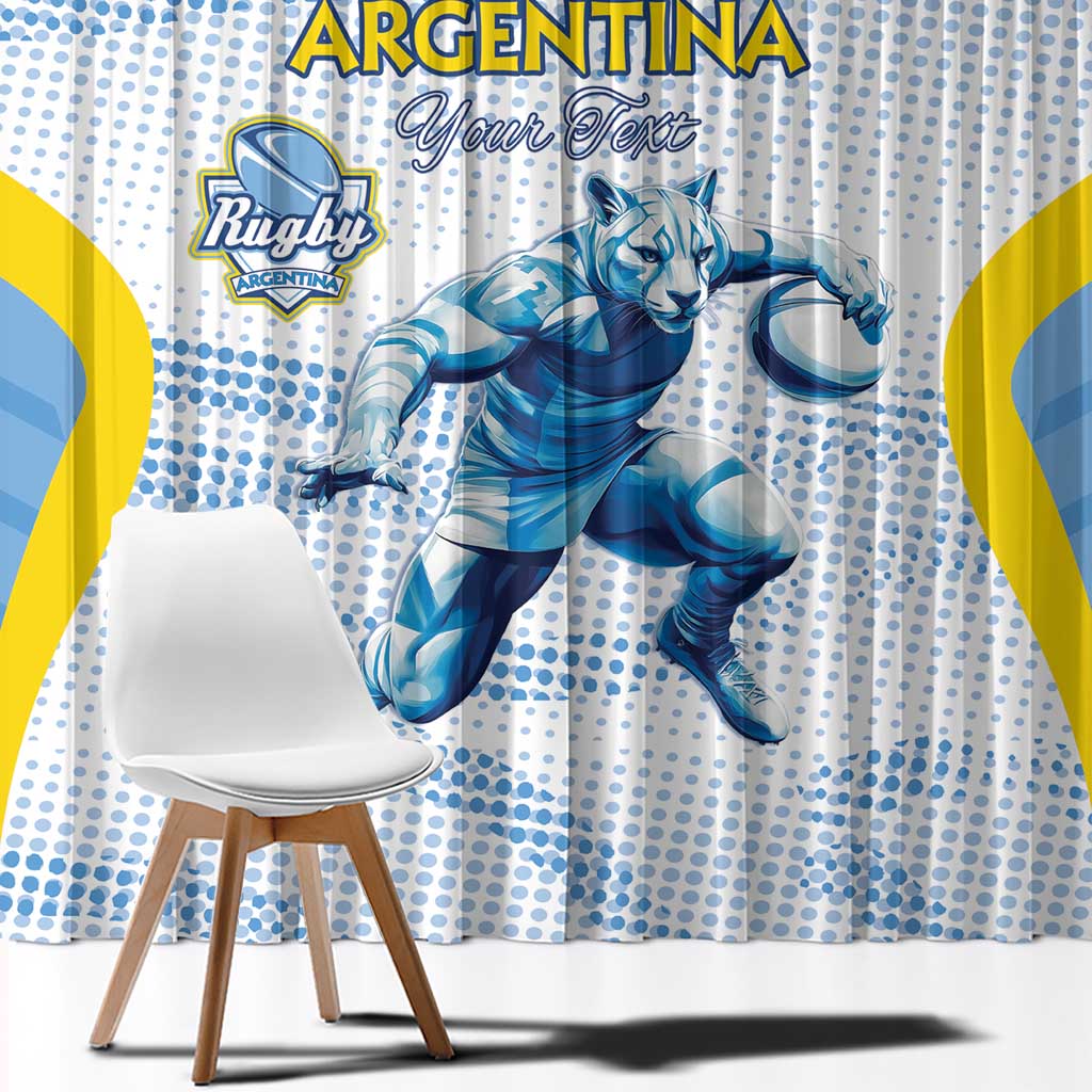 Argentina Rugby Custom Window Curtain Pumas Mascot - Sporty Style