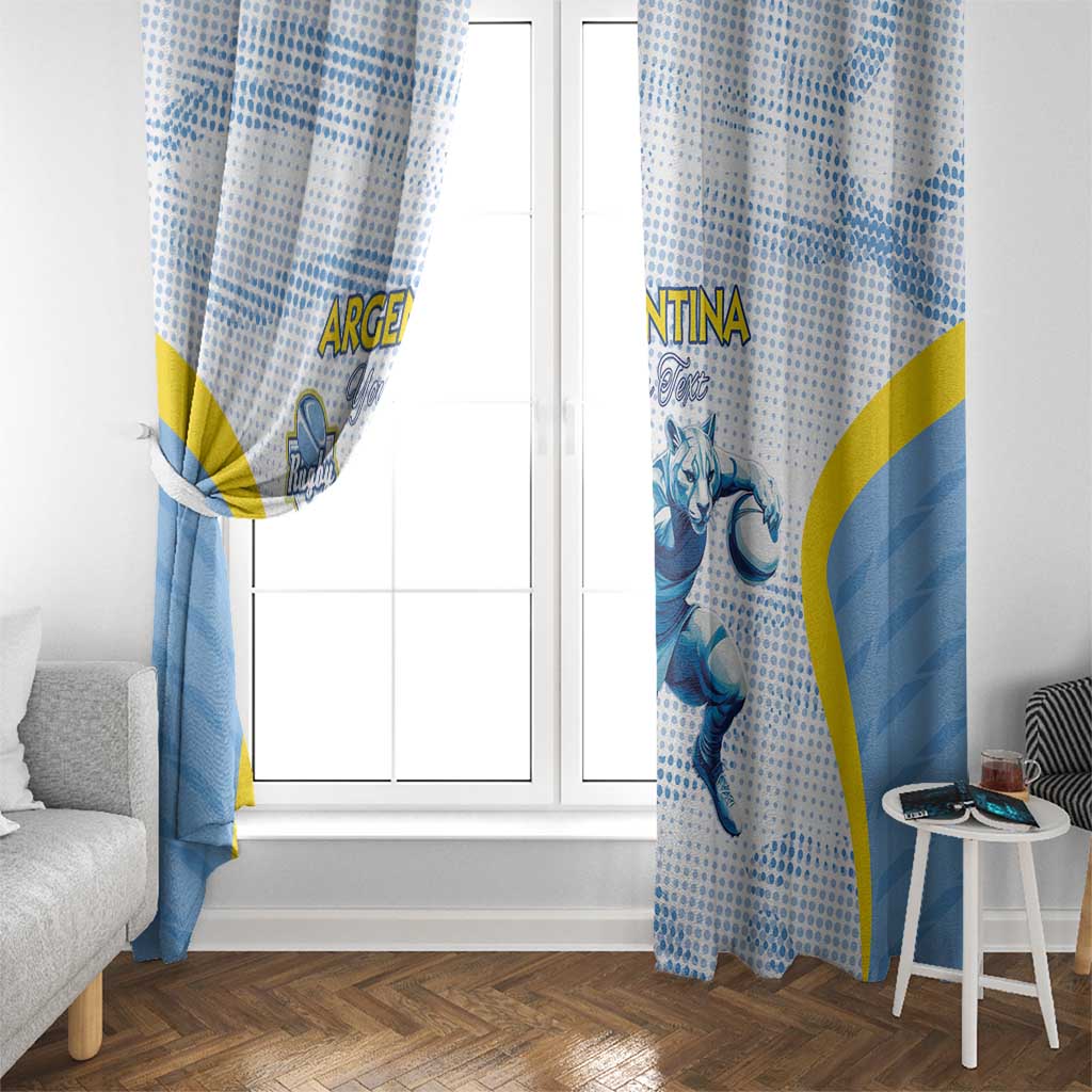 Argentina Rugby Custom Window Curtain Pumas Mascot - Sporty Style