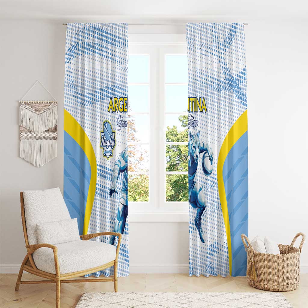 Argentina Rugby Custom Window Curtain Pumas Mascot - Sporty Style