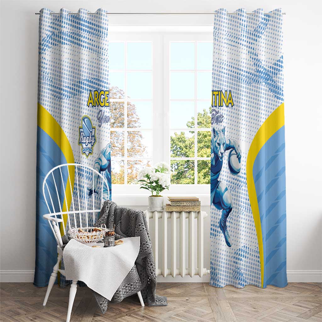 Argentina Rugby Custom Window Curtain Pumas Mascot - Sporty Style