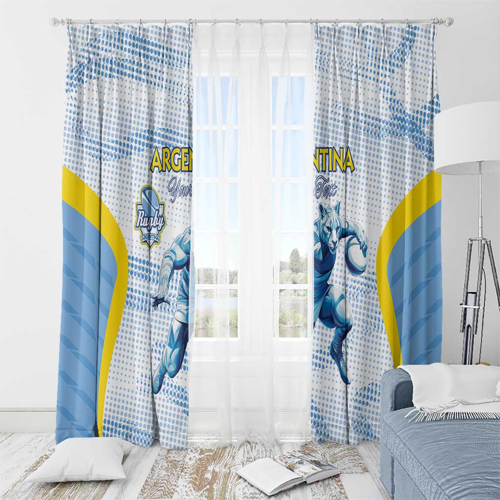 Argentina Rugby Custom Window Curtain Pumas Mascot - Sporty Style