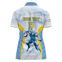Argentina Rugby Custom Women Polo Shirt Pumas Mascot - Sporty Style