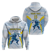 Argentina Rugby Custom Zip Hoodie Pumas Mascot - Sporty Style