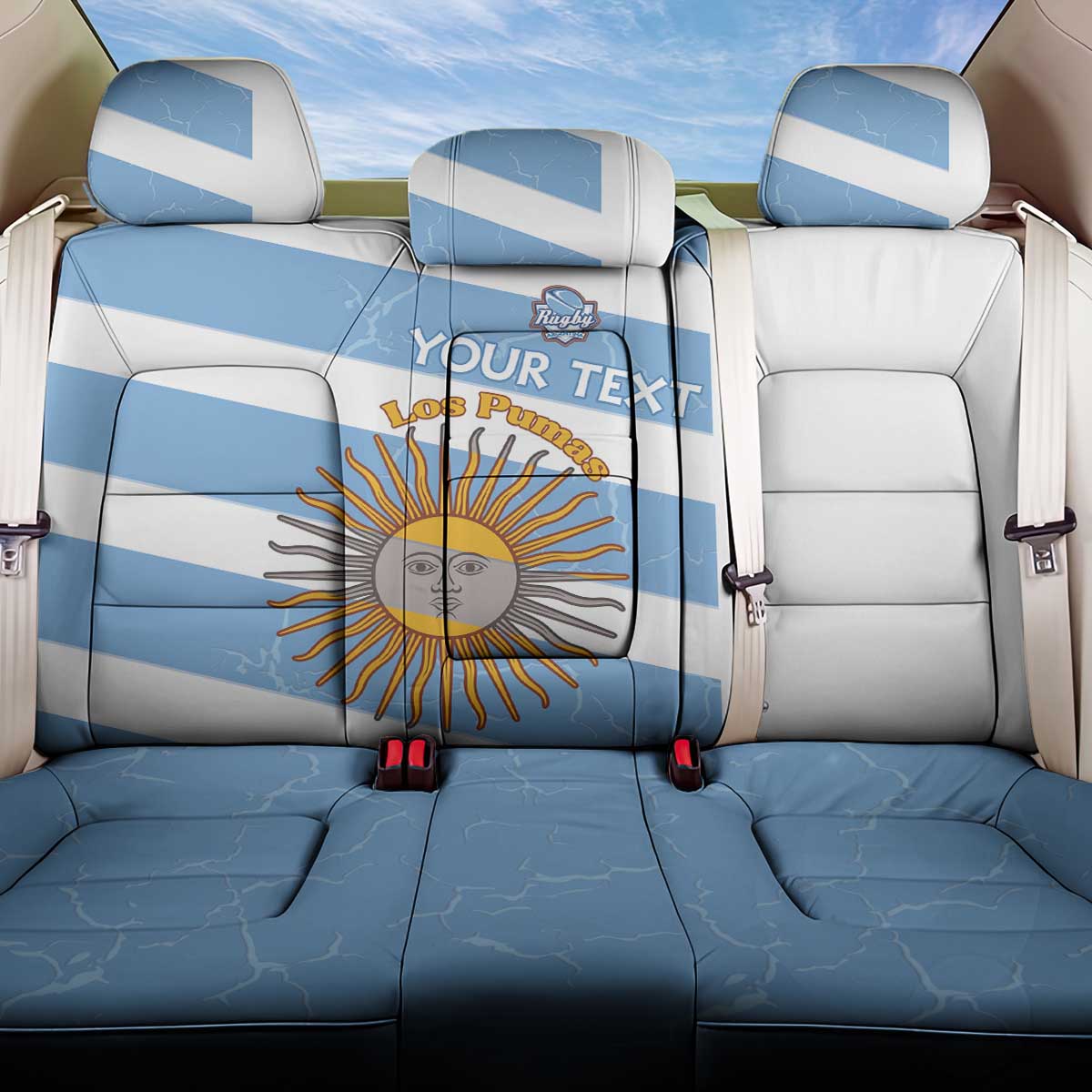 Argentina Rugby Custom Back Car Seat Cover Go Los Pumas