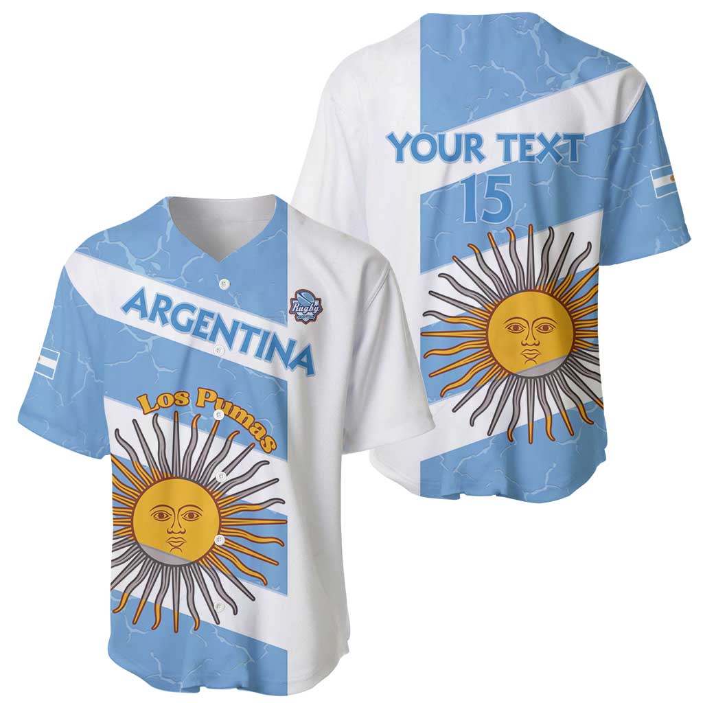 Argentina Rugby Custom Baseball Jersey Go Los Pumas