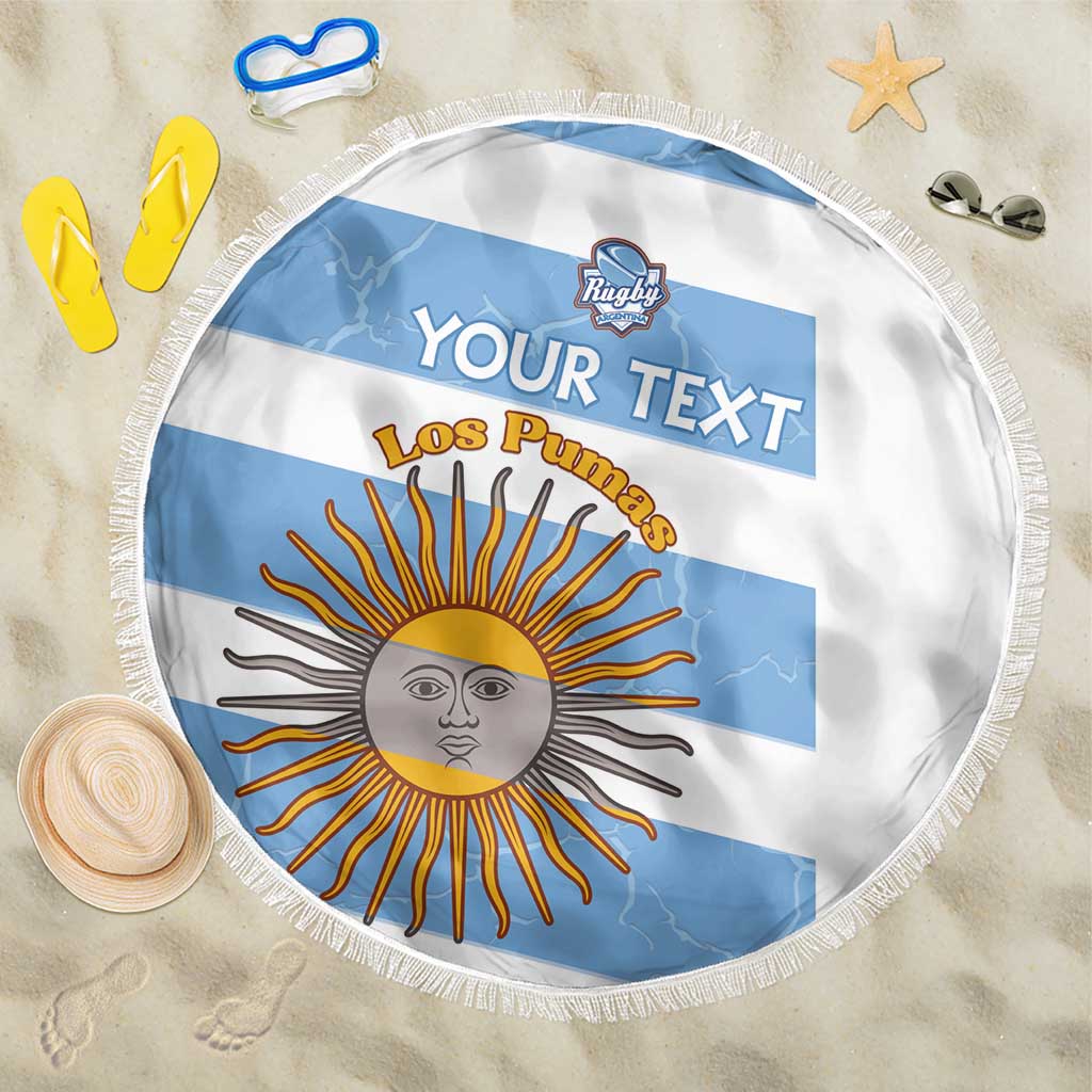 Argentina Rugby Custom Beach Blanket Go Los Pumas
