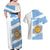 Argentina Rugby Custom Couples Matching Off Shoulder Maxi Dress and Hawaiian Shirt Go Los Pumas