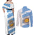 Argentina Rugby Custom Couples Matching Off Shoulder Maxi Dress and Long Sleeve Button Shirt Go Los Pumas