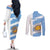 Argentina Rugby Custom Couples Matching Off The Shoulder Long Sleeve Dress and Long Sleeve Button Shirt Go Los Pumas