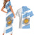 Argentina Rugby Custom Couples Matching Short Sleeve Bodycon Dress and Hawaiian Shirt Go Los Pumas