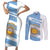 Argentina Rugby Custom Couples Matching Short Sleeve Bodycon Dress and Long Sleeve Button Shirt Go Los Pumas