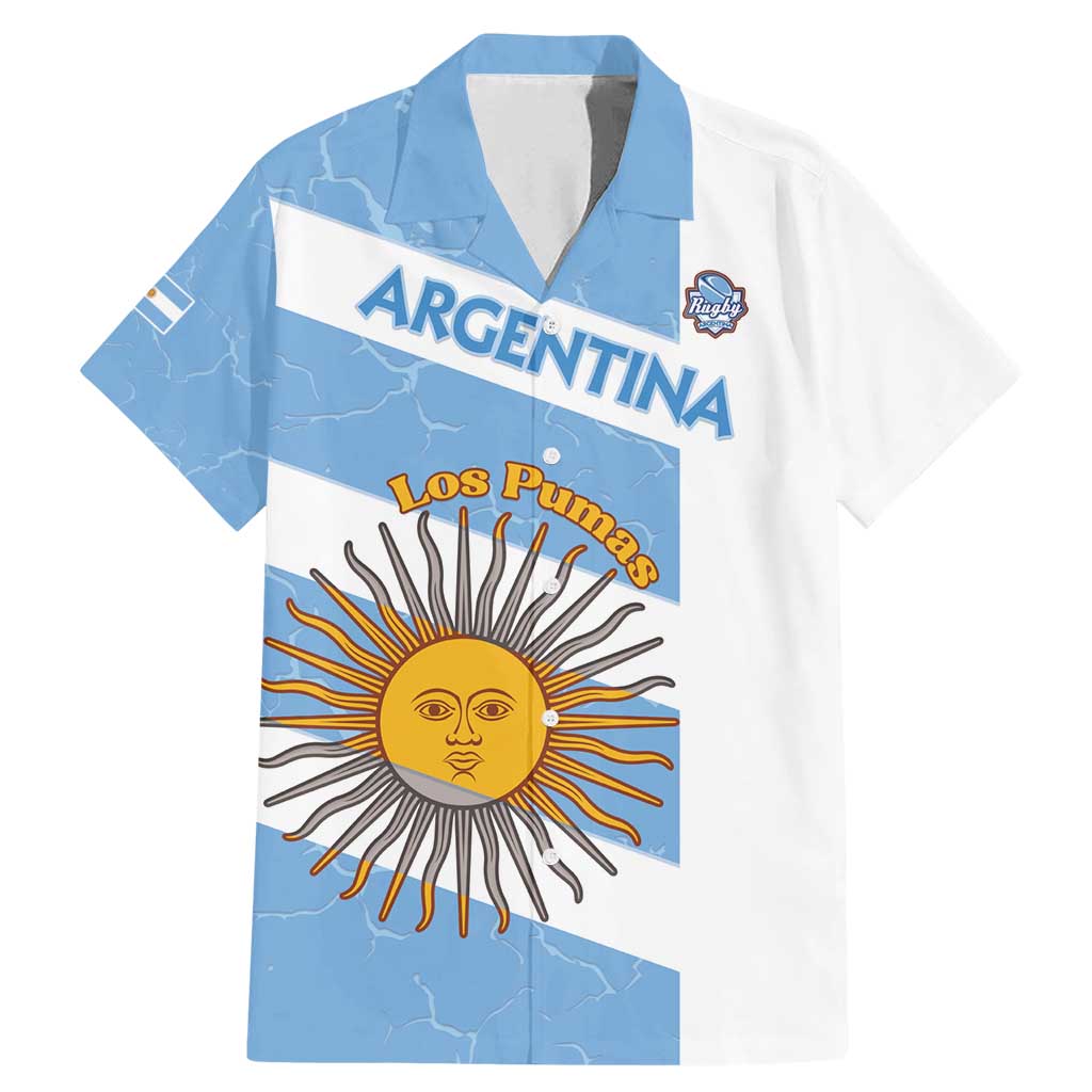 Argentina Rugby Custom Family Matching Mermaid Dress and Hawaiian Shirt Go Los Pumas